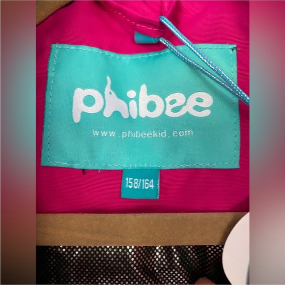 PHIBEE Girl’s Coat Winter Sportswear Snowboard Ski Jacket Pink New size 14 - Picture 4 of 16